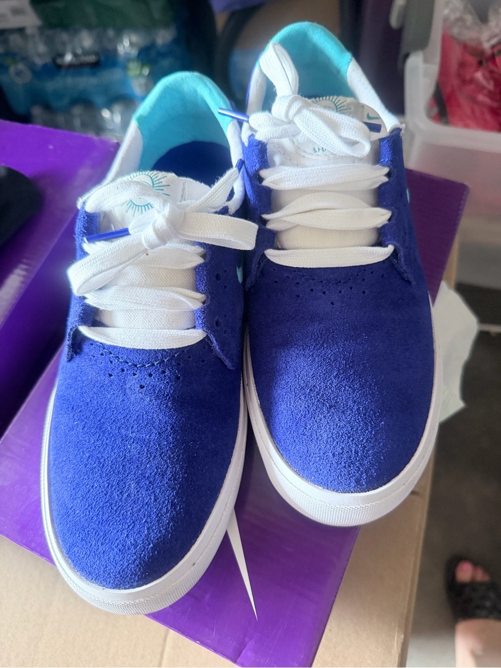 Nike SB Purple and White Skate Shoe Box